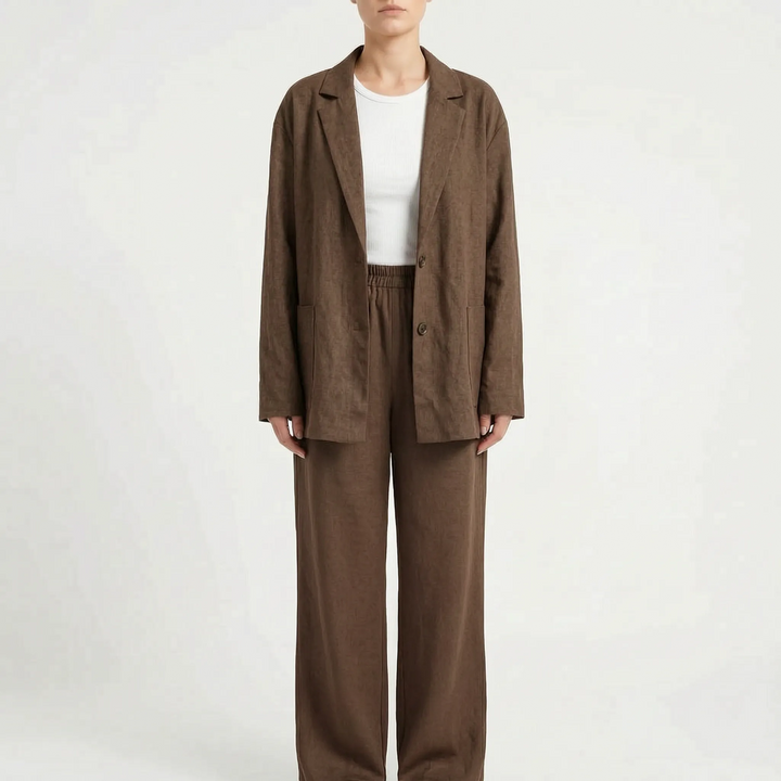 Loose Fit Two Piece Trouser Set - Desiree