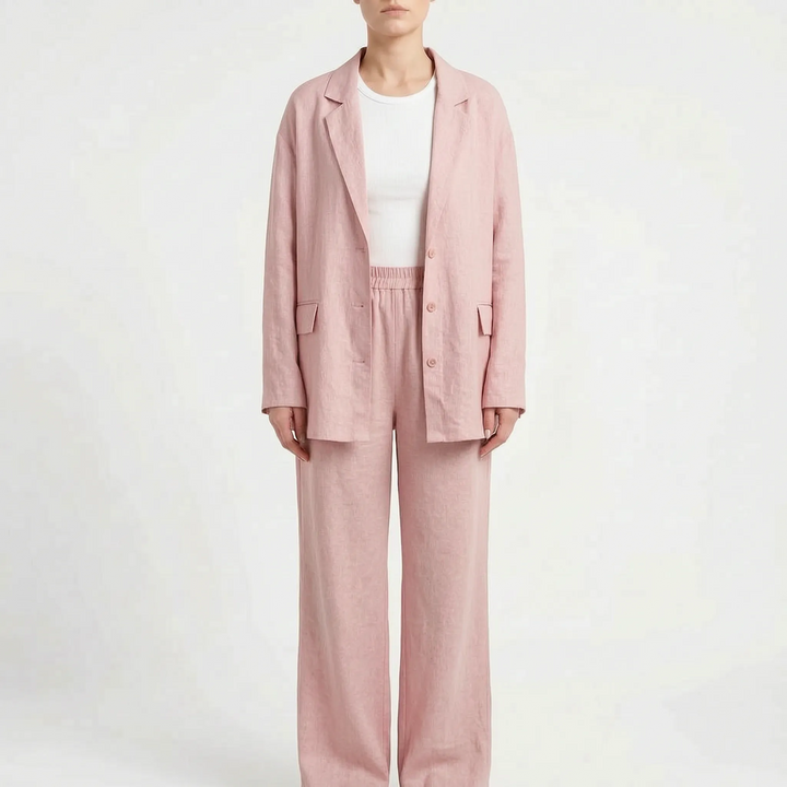 Loose Fit Two Piece Trouser Set - Desiree