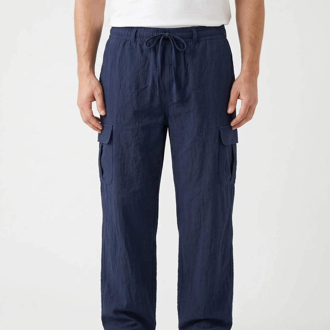 Loose Straight Leg Cargo Trousers -  Otis