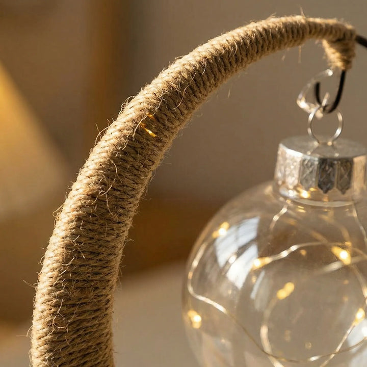 Maanvormige Decoratielamp Met Glazen Bol - Lunarveil