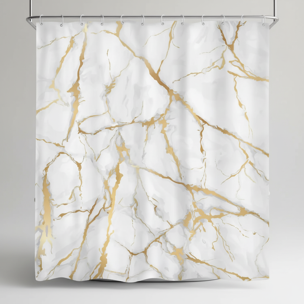 Marmor Muster Badezimmervorhang - MarbleLuxor