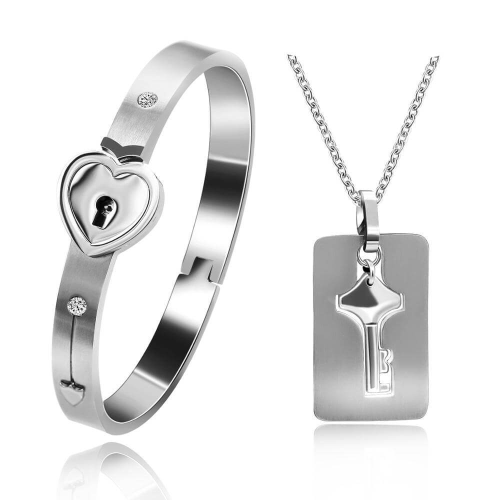 Matching Lock And Key Jewelry Set - AmorLock