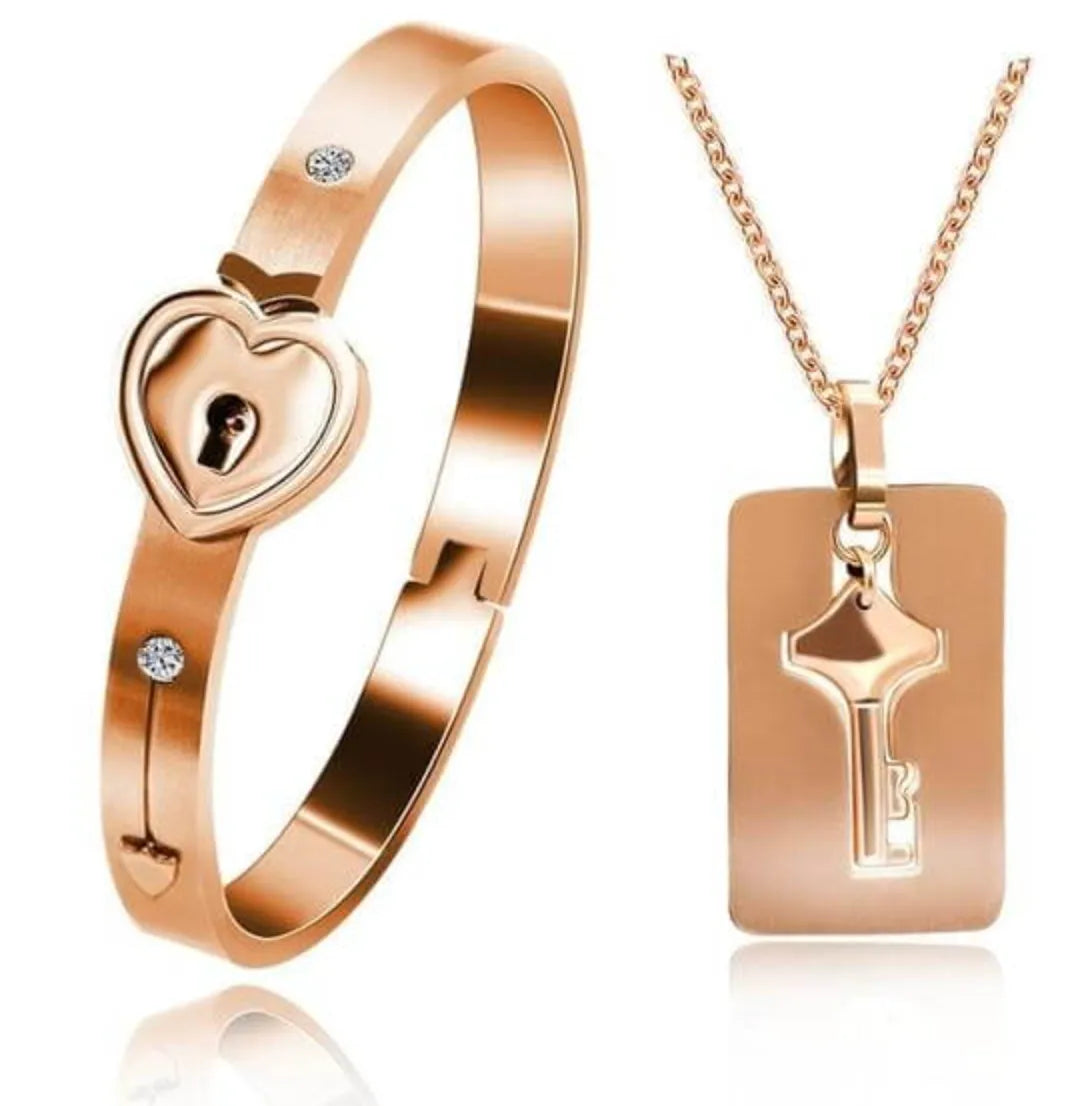 Matching Lock And Key Jewelry Set - AmorLock