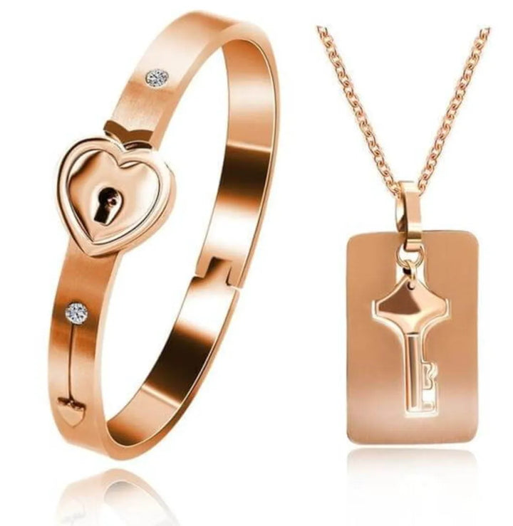 Matching Lock And Key Jewelry Set - AmorLock