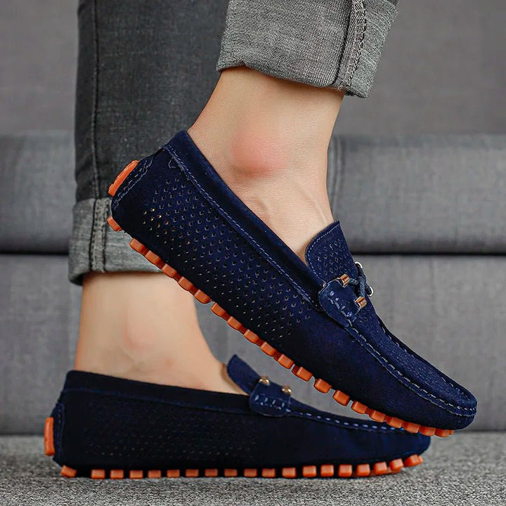 Men's Perforated Slip-On Loafers - Mike