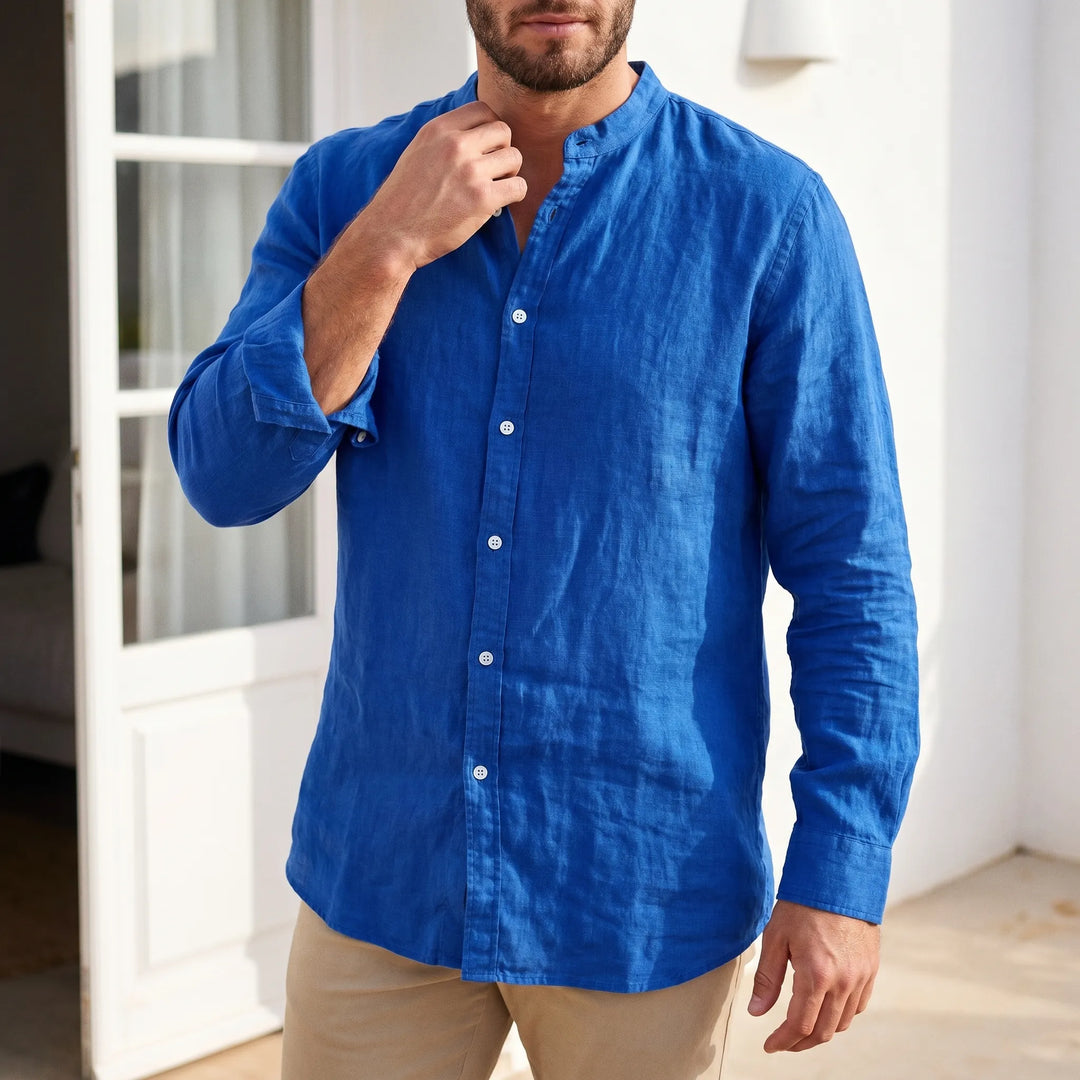 Men's Stand Collar Shirt -  Harry