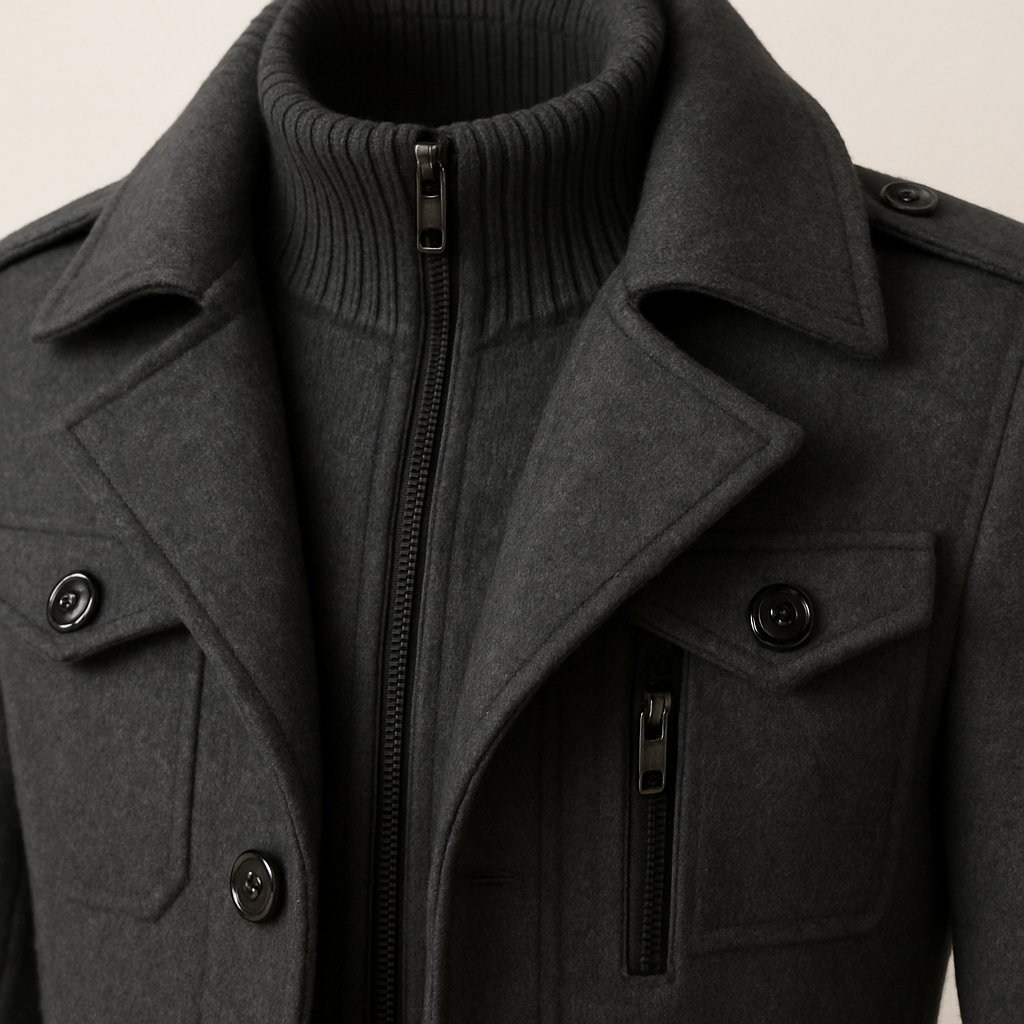 Men's Structured Long Winter Coat - Darrell