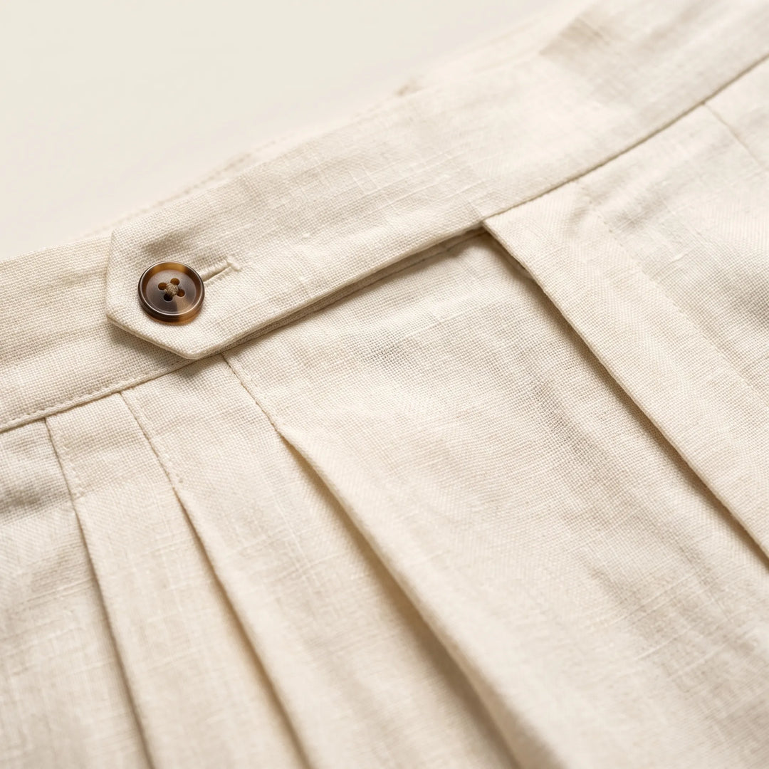 Mens High Waisted Suit Trousers -  Francis