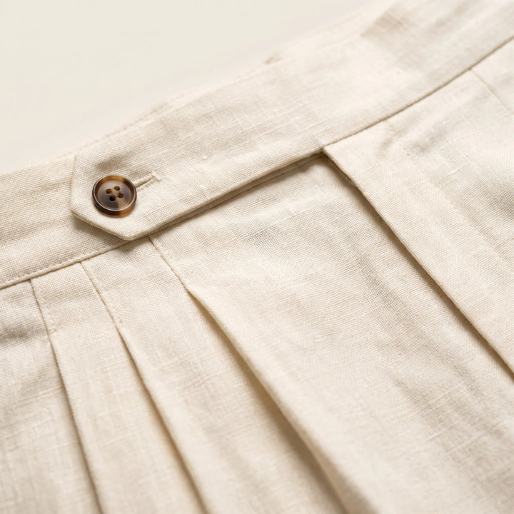 Mens High Waisted Suit Trousers -  Francis