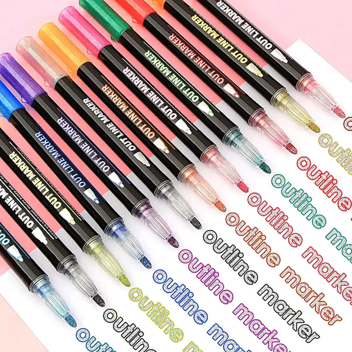 Metallic Outline Art Pens - Chromara