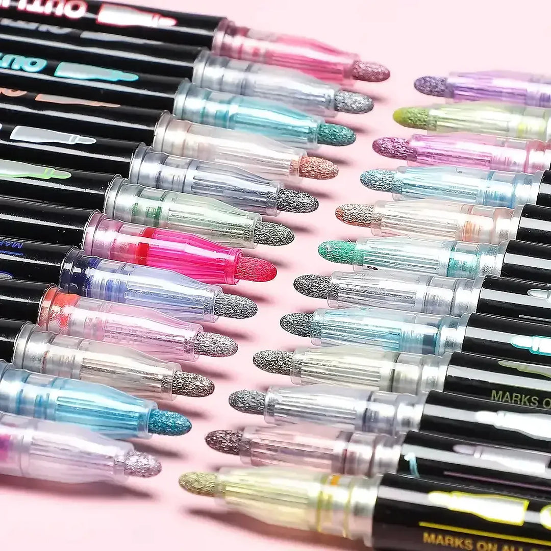 Metallic Outline Art Pens - Chromara