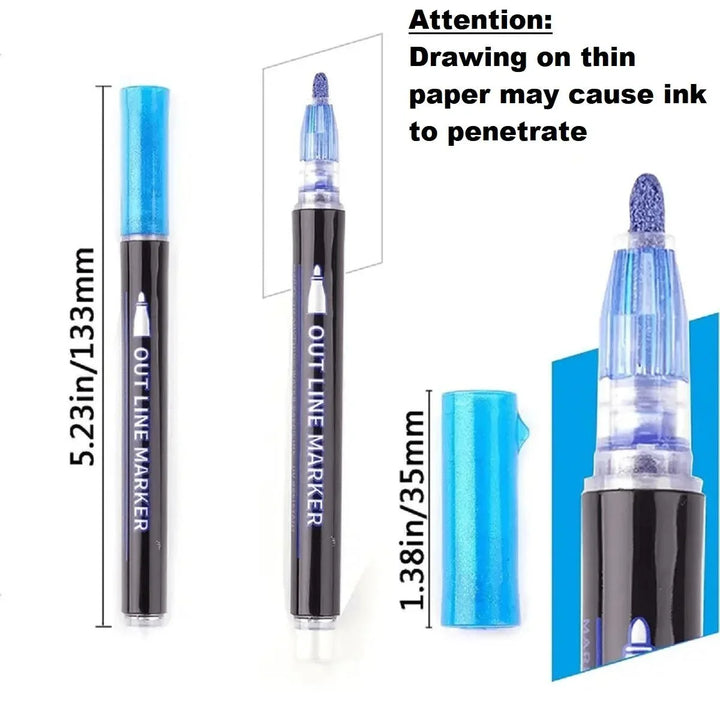 Metallic Outline Art Pens - Chromara