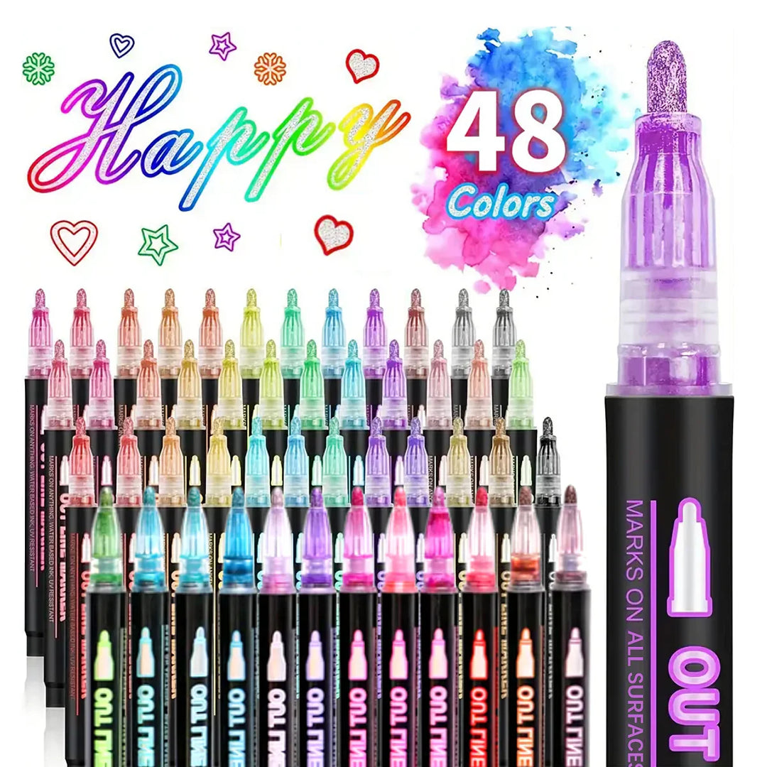 Metallic Outline Art Pens - Chromara