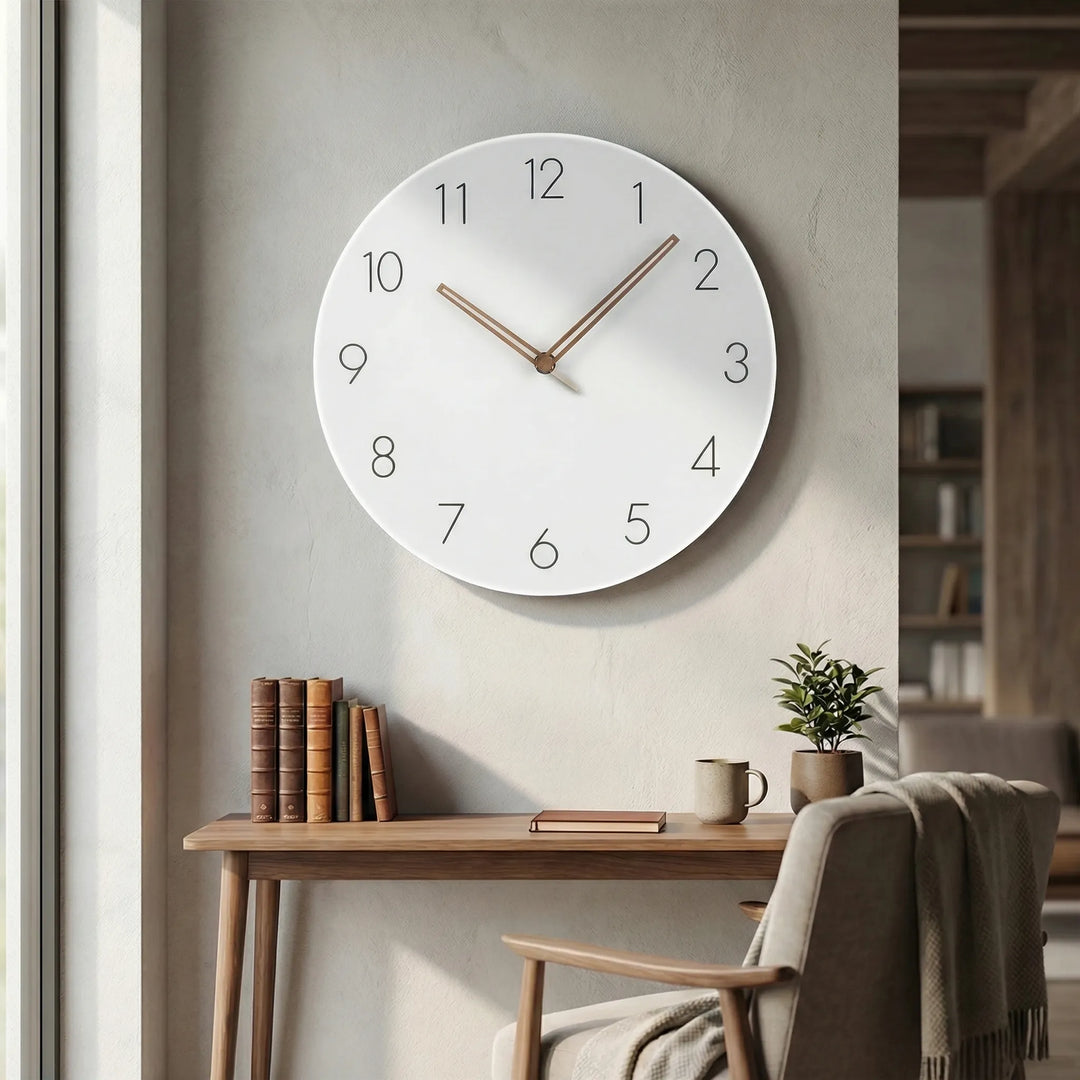 Minimalist Round Wall Clock - Nordellia