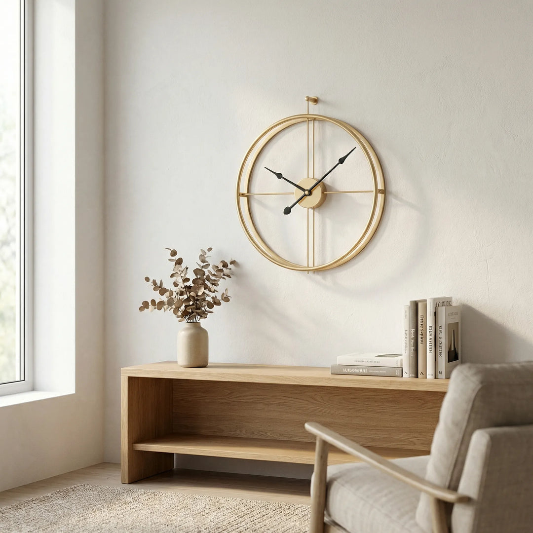 Minimalist Round Wall Clock - Skandara