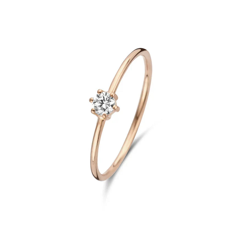 Minimalist Single-Stone Engagement Ring - Solitia