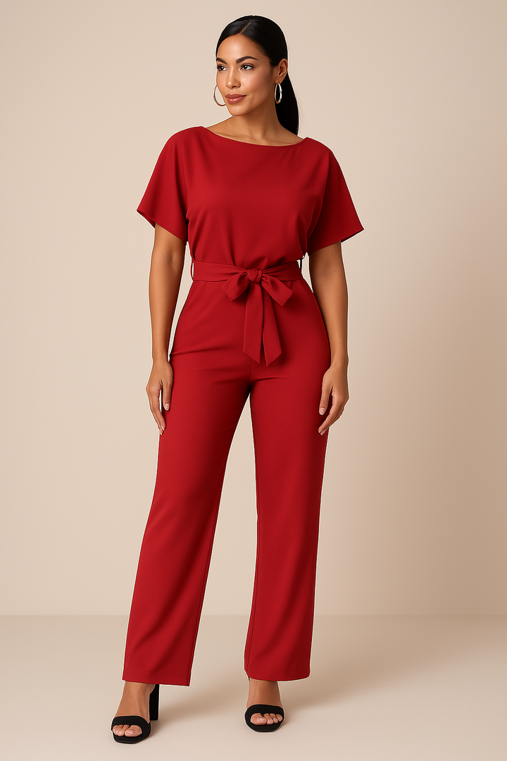 Minimalistischer Jumpsuit Mit Weitem Bein - Lavinia