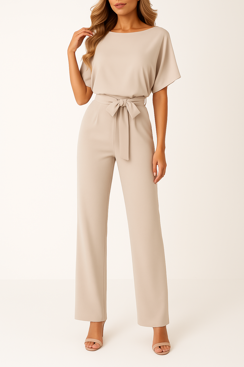 Minimalistischer Jumpsuit Mit Weitem Bein - Lavinia