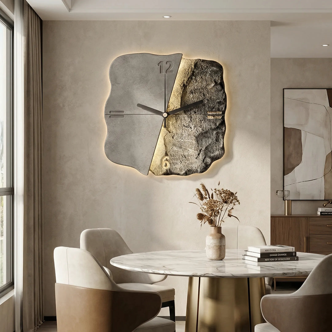 Modern 3D Relief Wall Clock - Sandrelle