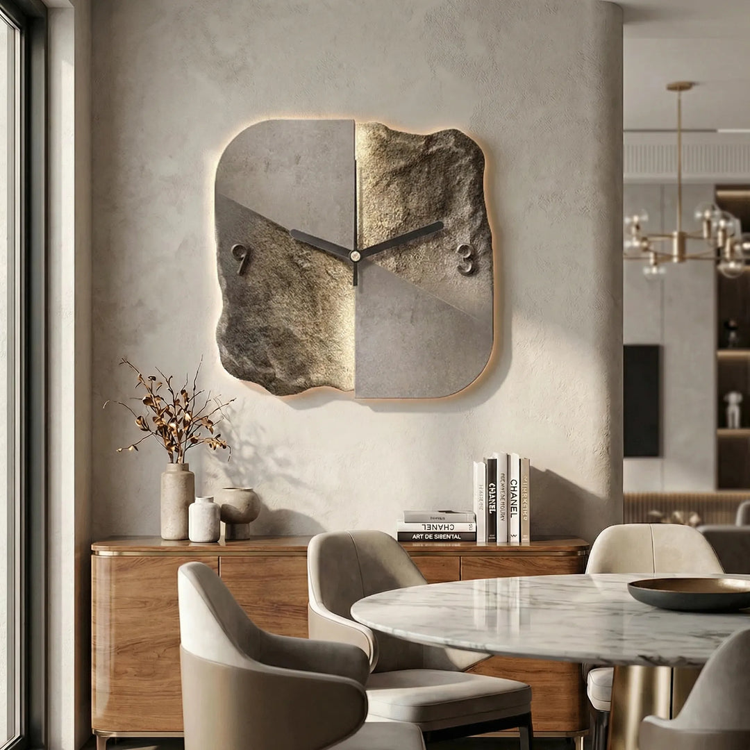 Modern 3D Relief Wall Clock - Sandrelle