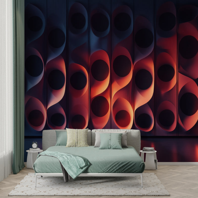 Modern Geometric 3D Bedroom Wall Mural Wallpaper - Muraform