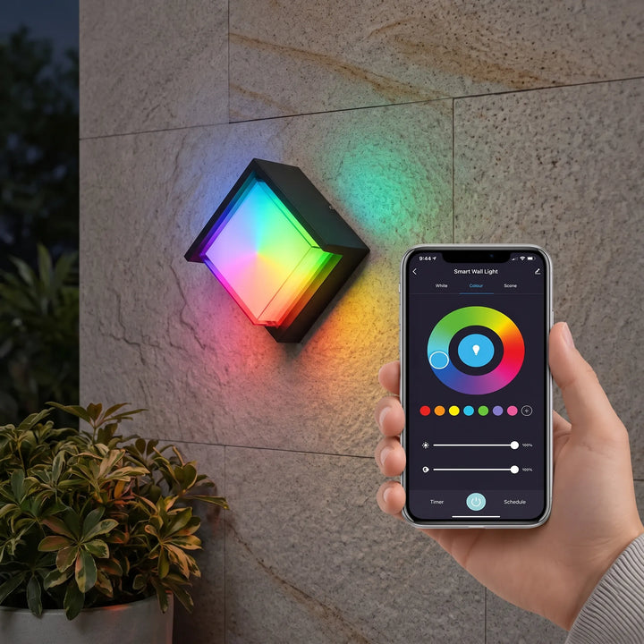 Modern Geometric Outdoor Wall Light - Vantus