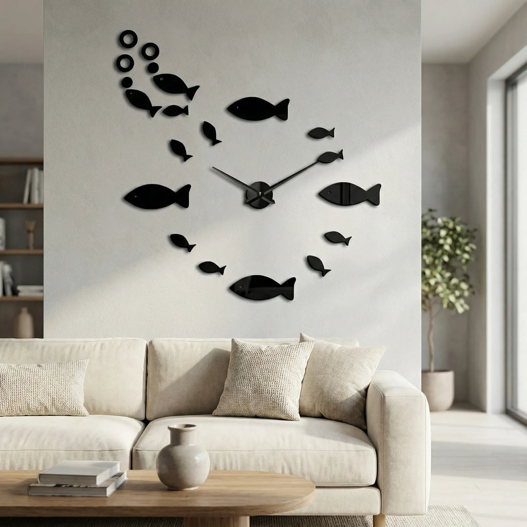 Modern Mirror Wall Clock - Miraflow