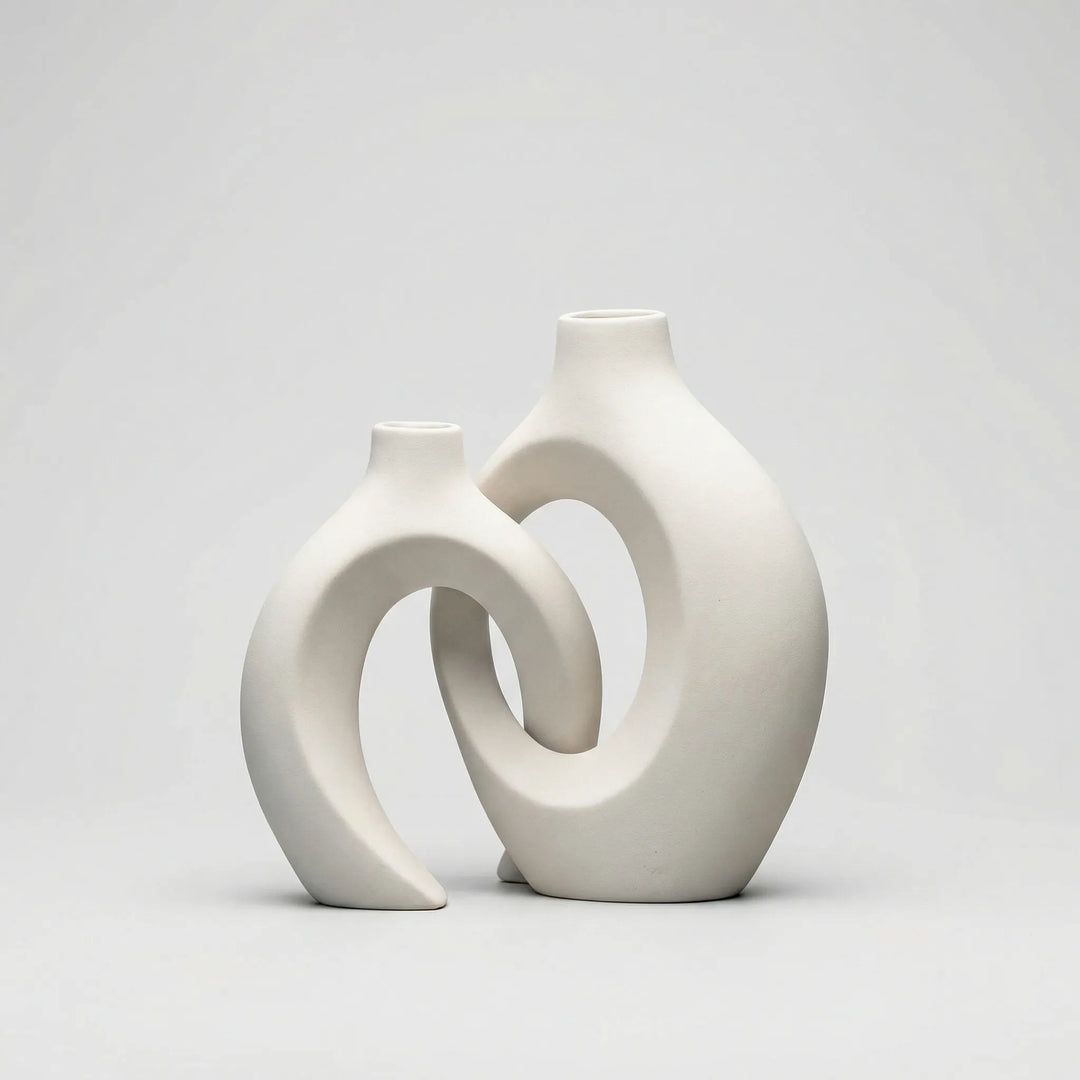Modern Scandinavisch Vazenset Met Holle Vorm - Florveno