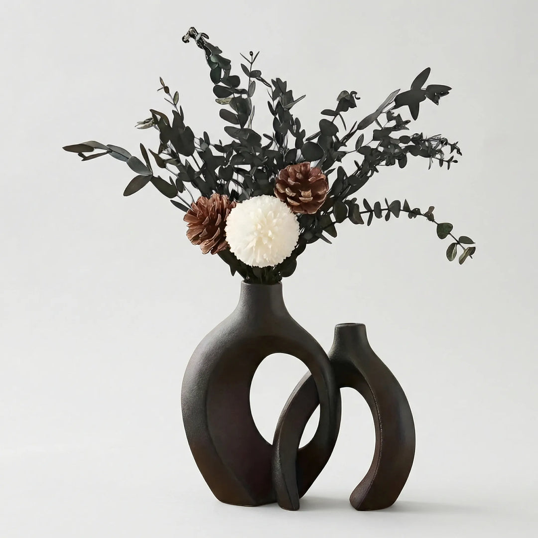 Modern Scandinavisch Vazenset Met Holle Vorm - Florveno