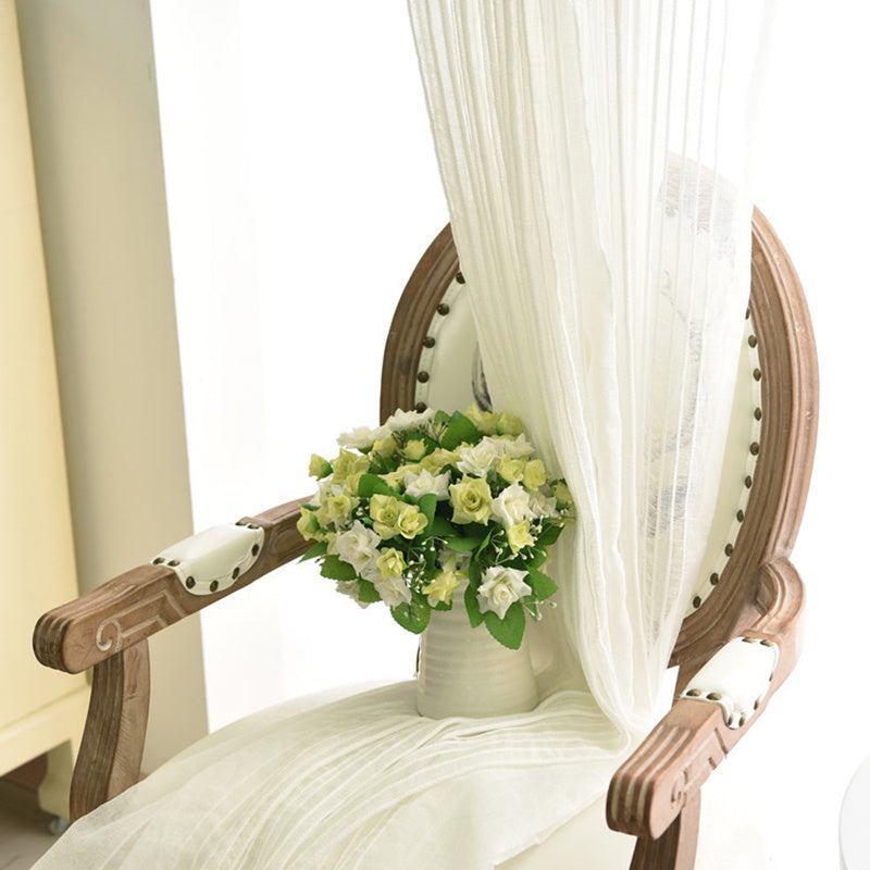 Modern White Sheer Striped Curtains - Sheerex