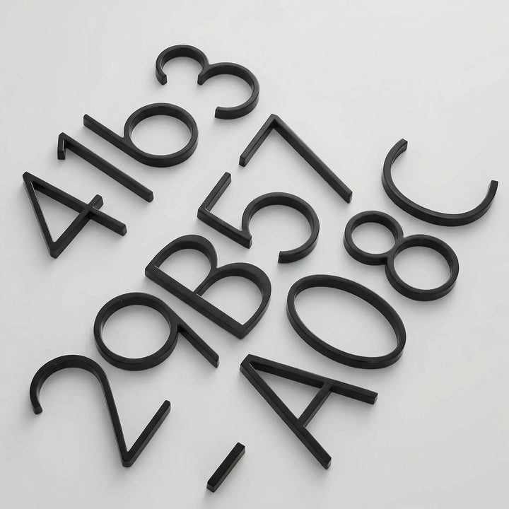 Modern Zwart Huisnummerbord - Zifrova