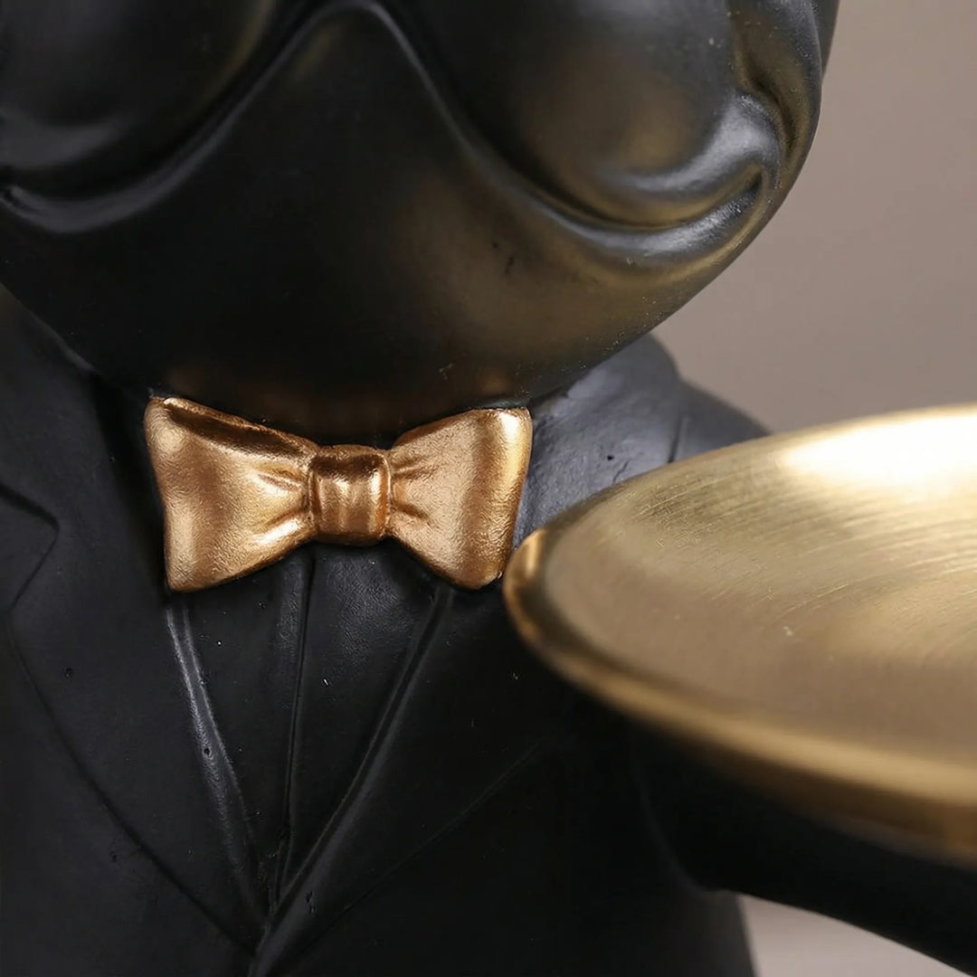Moderne Bulldogfiguur Met Dienblad - Pawlux