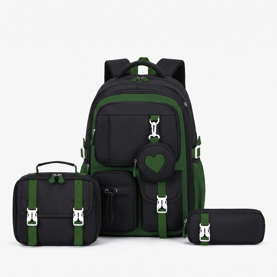 Multi-Compartment Geometric Patterned Rucksack - Kinetox