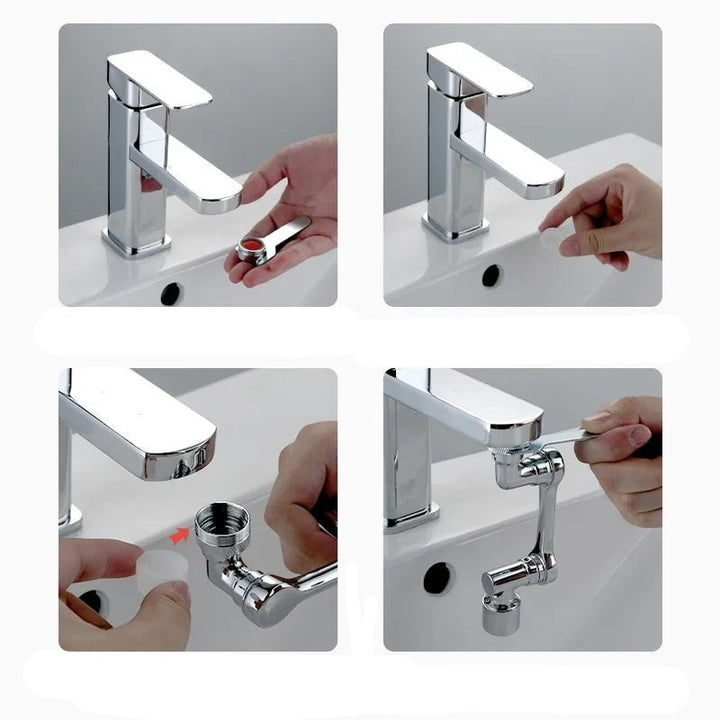 Multi-Jointed Rotatable Faucet Aerator - FlexiTap