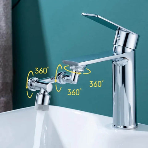 Multi-Jointed Rotatable Faucet Aerator - FlexiTap