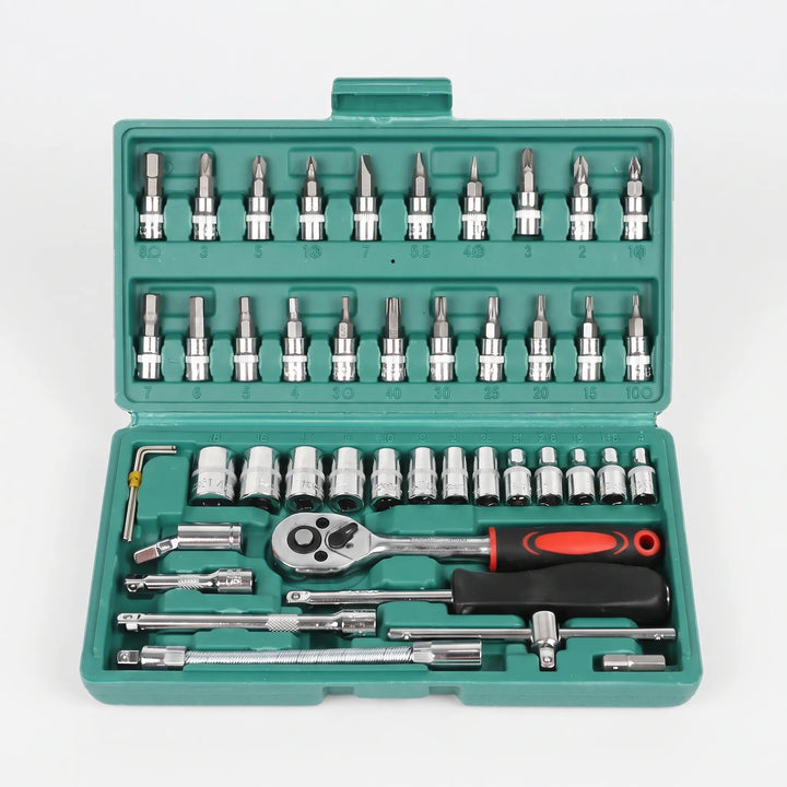 Multi-Piece Ratchet And Socket Set - Torquix