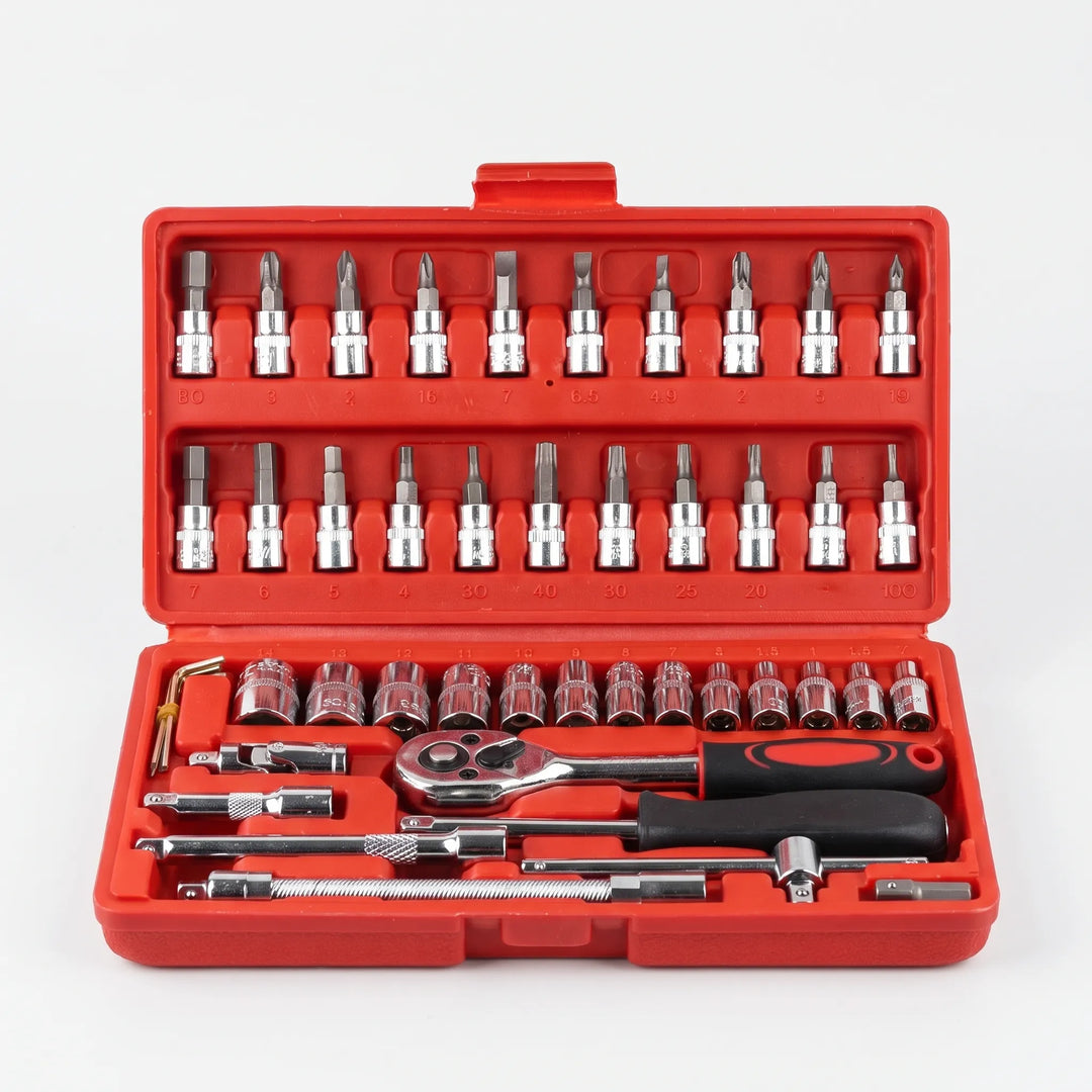 Multi-Piece Ratchet And Socket Set - Torquix