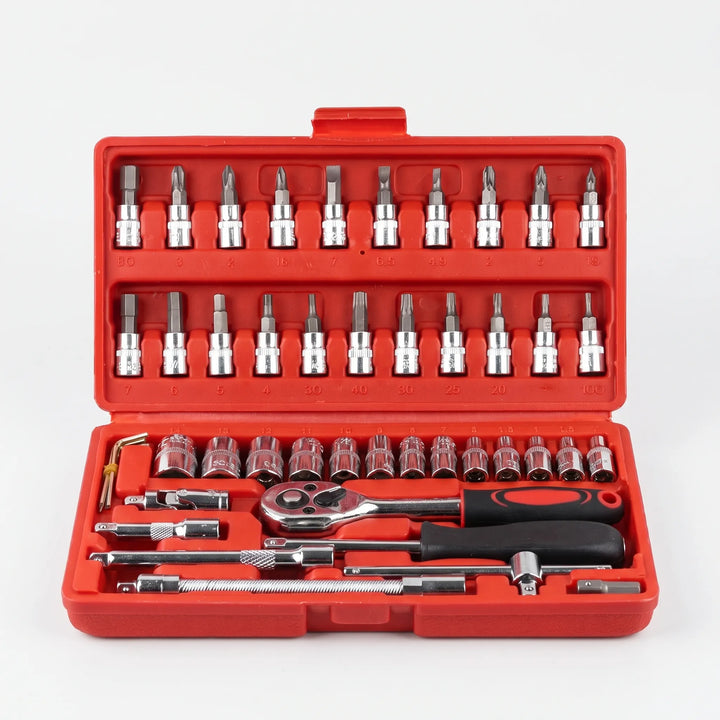 Multi-Piece Ratchet And Socket Set - Torquix