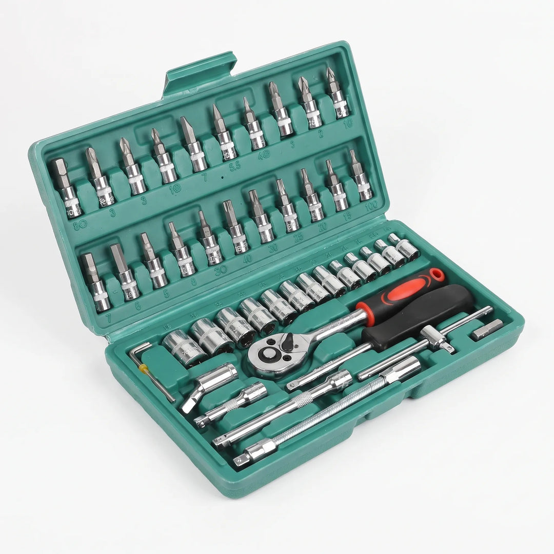 Multi-Piece Ratchet And Socket Set - Torquix
