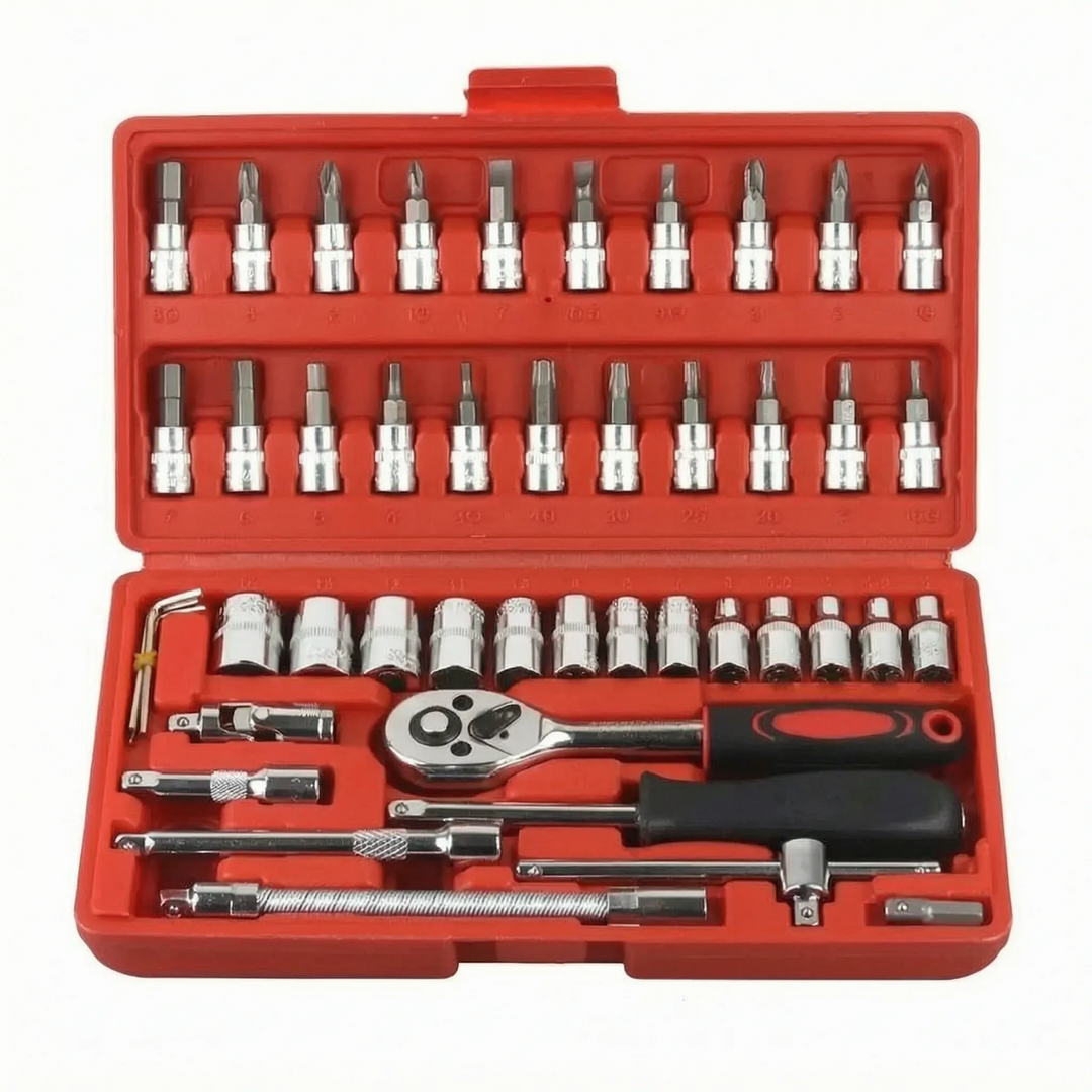 Multi-Piece Ratchet And Socket Set - Torquix