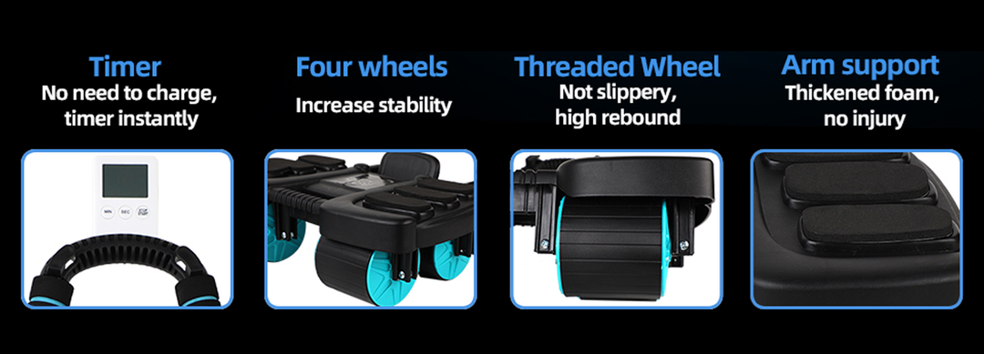 Multi-Wheel Automatic Rebound Ab Roller - CoreGlider