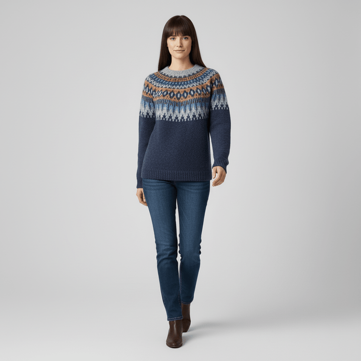 Nordisch Inspirierter Winterstrickpullover - Paula