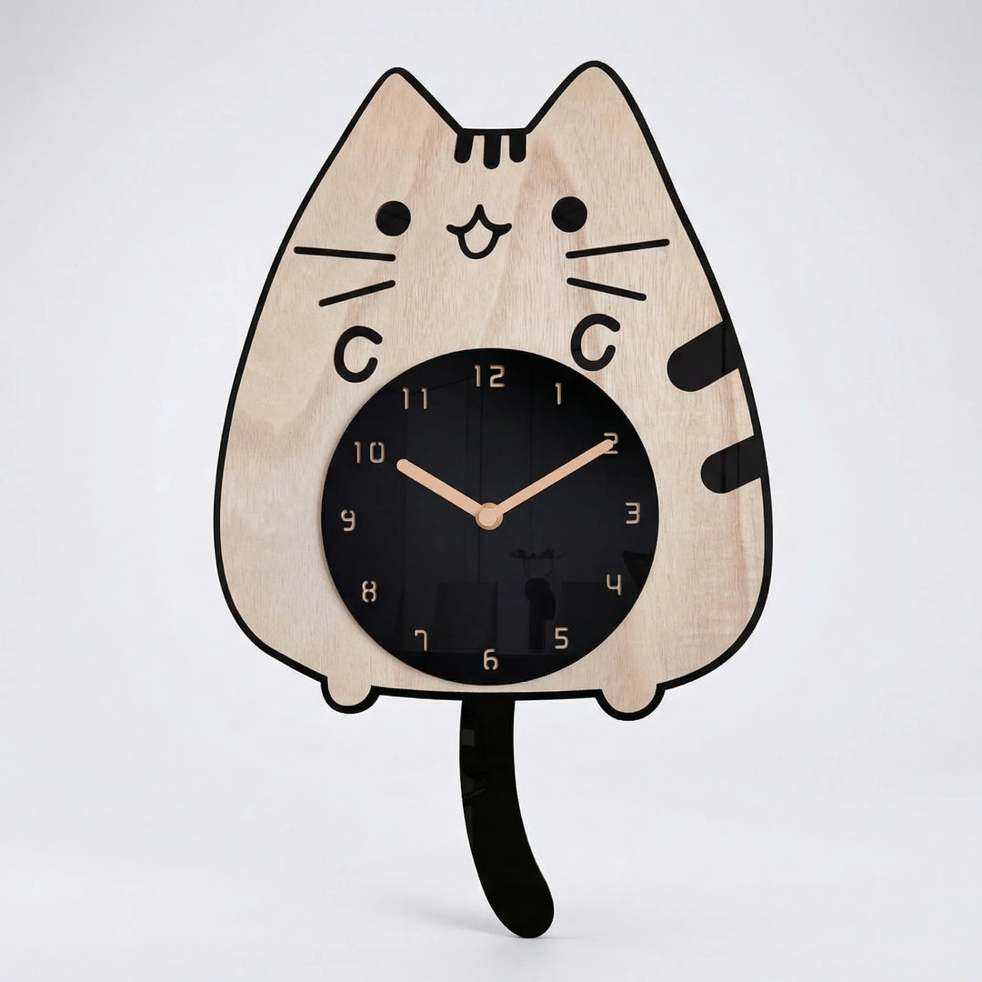 Novelty Cat Wall Clock - Purrwiggle