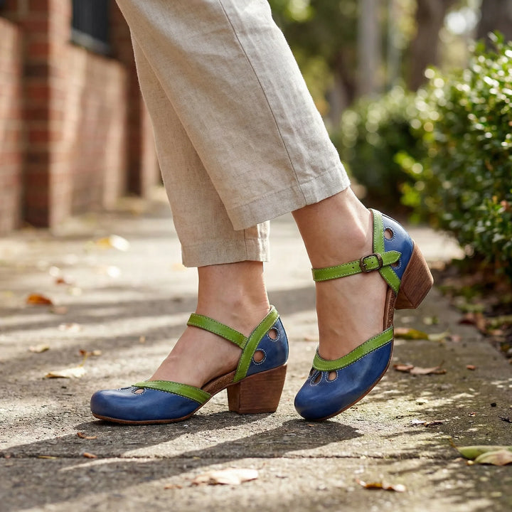 Offene Mittelblocksandalen Mit Zehenausschnitt - Jenna