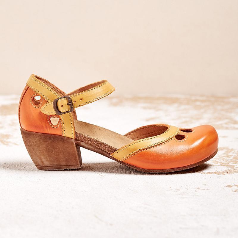 Offene Mittelblocksandalen Mit Zehenausschnitt - Jenna