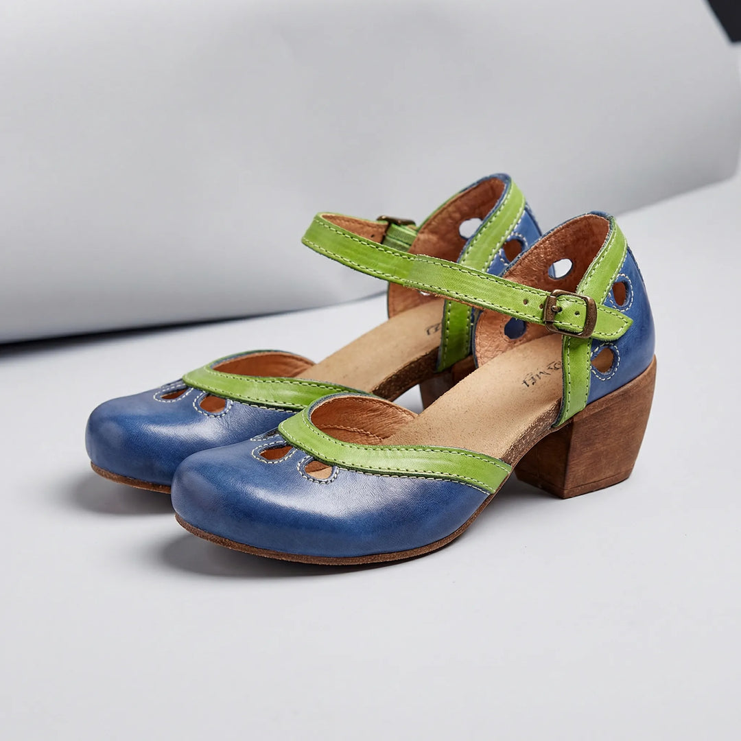 Offene Mittelblocksandalen Mit Zehenausschnitt - Jenna