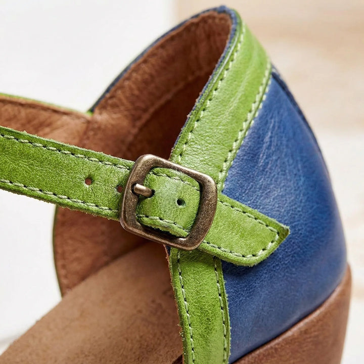 Offene Mittelblocksandalen Mit Zehenausschnitt - Jenna