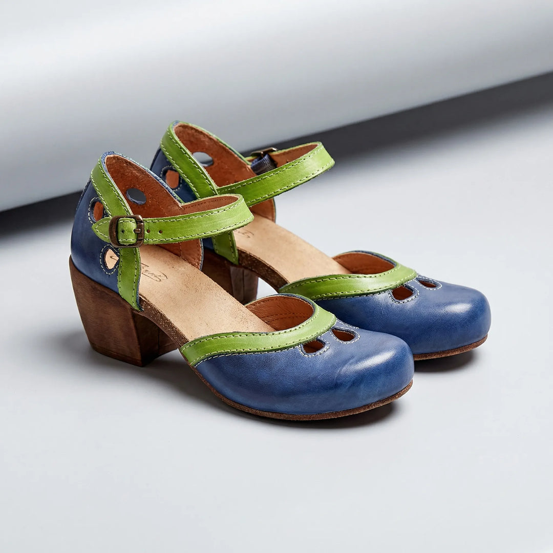 Offene Mittelblocksandalen Mit Zehenausschnitt - Jenna