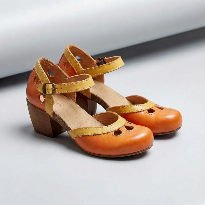 Offene Mittelblocksandalen Mit Zehenausschnitt - Jenna