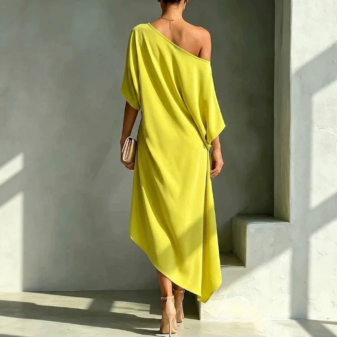 One Shoulder Asymmetrical Dress - Elysea